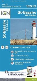 IGN Karte, Serie Bleue Top 25 St-Nazaire Brière