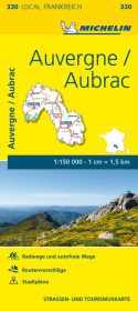 Michelin Karte Auvergne, Aubrac. Cantal, Lozère