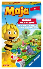 Ravensburger 23407 - Biene Maja: Honig-Wettlauf, Mitbringspiel für 2-5 Spieler, Kinderspiel ab 4 Jahren, kompaktes Forma
