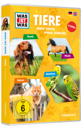 Tiere - Hunde, Katzen, Pferde, Heimtiere, 4 DVDs