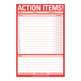 Knock Knock Action Items Pad 