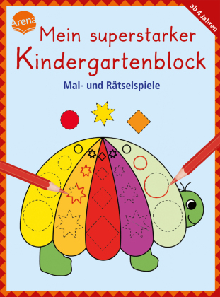 Mein superstarker Kindergartenblock - Mal- und Rätselspiele 