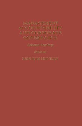 Management Accountability and Corporate Governance 