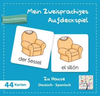 Mein zweisprachiges Aufdeckspiel, Zu Hause Deutsch-Spanisch (Kinderspiel)
