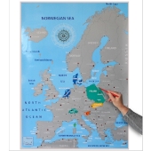 Europa-Landkarte zum Freirubbeln Format 86 x 63 cm