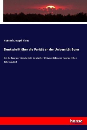 Denkschrift über die Parität an der Universität Bonn 