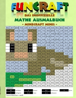 Funcraft - Das inoffizielle Mathe Ausmalbuch: Minecraft Minis (Cover Hase) 