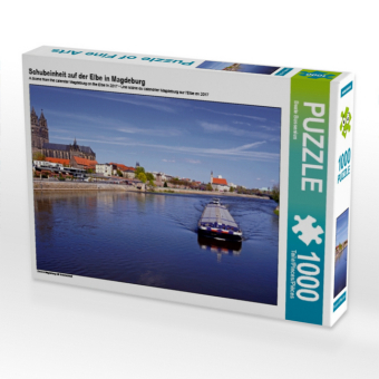 Schubeinheit auf der Elbe in Magdeburg (Puzzle) 