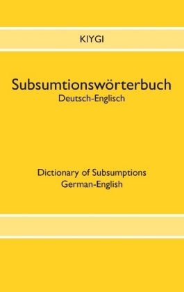 Subsumtionswörterbuch Deutsch-Englisch 