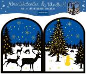 Teelichthäuschen Winternacht, Adventskalender & Windlicht