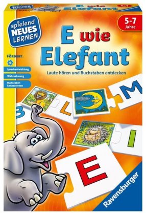 Ravensburger 24951 - E wie Elefant - Spielen und Lernen für Kinder, Lernspiel für Kinder von 5-7 Jahren, Spielend Neues