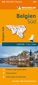 Michelin Karte Belgien Süd