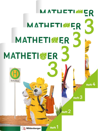 Mathetiger 3 - Heftausgabe, 4 Teile