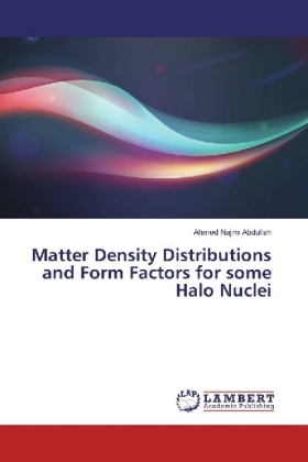 Matter Density Distributions and Form Factors for some Halo Nuclei 