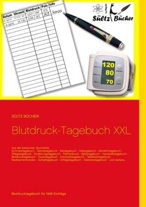 Blutdruck-Tagebuch XXL 