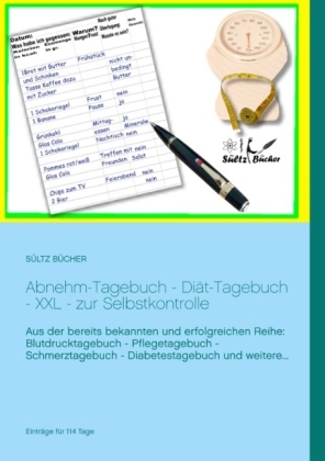 Abnehm-Tagebuch - Diät-Tagebuch - XXL - zur Selbstkontrolle 