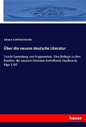 Über die neuere deutsche Literatur 