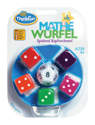 ThinkFun - 76316 - Mathe Würfel Junior - Grundrechenarten spielerisch Vertiefen, lernen ohne es zu merken. Ein Würfelspi