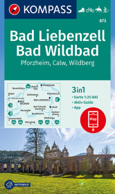 KOMPASS Wanderkarte Bad Liebenzell, Bad Wildbad