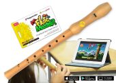 Flute Master (App) mit Blockflöte aus Bergahorn (barocke Griffweise)