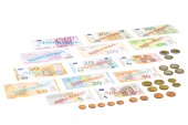 EURO-Spielgeldsatz, 22 Münzen und 22 Scheine aus Kunststoff (44 Teile)