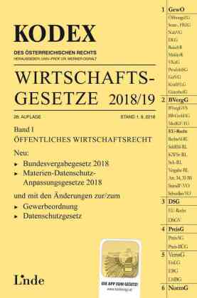 KODEX Wirtschaftsgesetze 2018/19 (f. Österreich) 