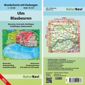 NaturNavi Wanderkarte mit Radwegen Ulm - Blaubeuren