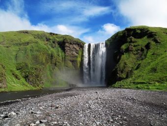Skogafoss Wasserfall in Island - 500 Teile (Puzzle) 