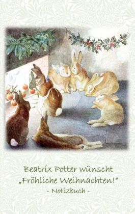Beatrix Potter wünscht "Fröhliche Weihnachten!" Notizbuch ( Peter Hase ) 