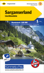 Sarganserland - Lichtenstein Nr. 30 Wanderkarte 1:60 000