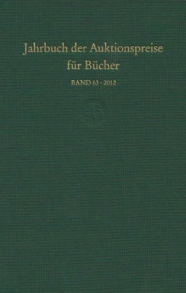 Jahrbuch der Auktionspreise für Bücher, Handschriften und Autographen (Buch) 