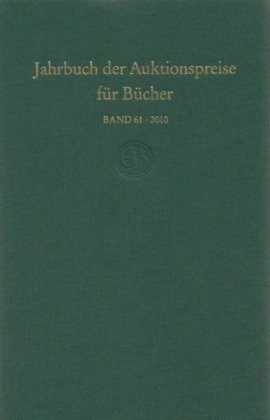 Jahrbuch der Auktionspreise für Bücher, Handschriften und Autographen (Buch) 