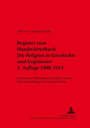 Register zum Handwörterbuch- "Die Religion in Geschichte und Gegenwart"- 1. Auflage 1908-1914 