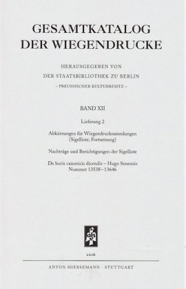 Gesamtkatalog der Wiegendrucke 