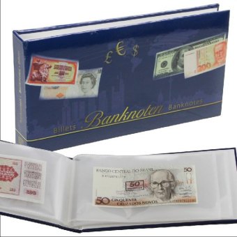 Banknoten-Taschenalbum mit 24 Einsteckblättern 