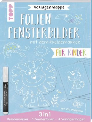 Vorlagenmappe Folien-Fensterbilder mit dem Kreidemarker für Kinder