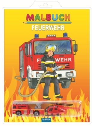 Malbuch Feuerwehr, m. 2 Spielzeugen 