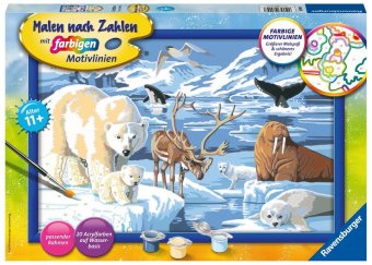 Ravensburger Malen nach Zahlen 28909 - Tiere der Arktis - Kinder ab 11 Jahren