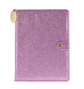 Snap Journal: Purple Glitter - Hardcover-Notizbuch/Tagebuch/Memo mit stabiler Ringbindung und Druckknopf
