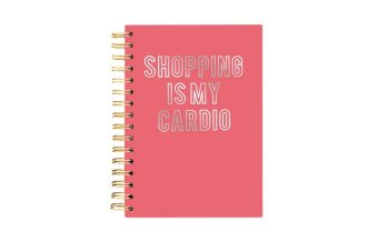 Hard Bound Journal: Shopping is my Cardio - Hardcover-Notizbuch mit stabiler Ringbindung: Shoppen ist mein Ausdauersport