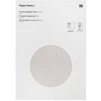 Transparentpapier, Punkte / Gold Fsc Mix