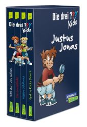 Die drei ??? kids: 4 Bände im Schuber (SOS über den Wolken, Spuk in Rocky Beach, Die Gruselfalle, Mission Goldhund) Cover