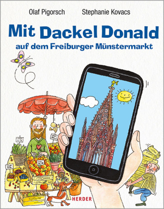 Mit Dackel Donald auf dem Freiburger Münstermarkt 