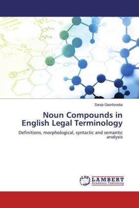 Noun Compounds in English Legal Terminology 