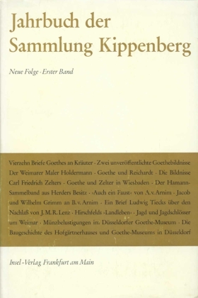 Jahrbuch der Sammlung Kippenberg. Neue Folge. Herausgegeben vom Vorstand der Anton und Katharina Kippenberg-Stiftung. Go 