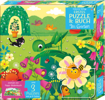 Erstes Puzzle & Buch: Im Garten 