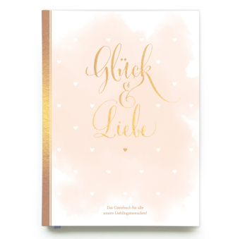 Gästebuch Hochzeit in Gold| Hochzeitsbuch für Gäste mit Gold-Veredelung | Hardcover, 128 Seiten mit Leseband | Gästebuch 