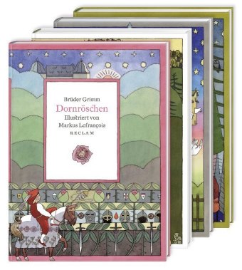 Vier illustrierte Märchenklassiker: Aschenputtel, Dornröschen, Hänsel und Gretel, Schneewittchen 