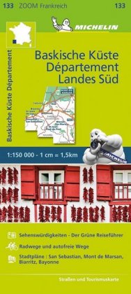 Michelin Karte Baskische Küste - Das Departement Landes Süd