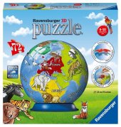 Ravensburger 3D Puzzle 11840 - Puzzle-Ball Kindererde - 72 Teile - Puzzle-Ball Globus für Kinder 6 Jahren